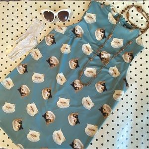 Eric + Lani Cat Shift Dress sz Large